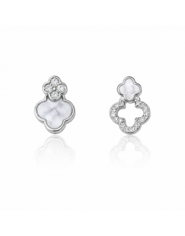 Elegant Asymmetric Clover Earrings