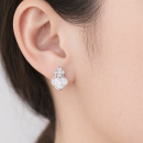 Elegant Asymmetric Clover Earrings