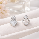 Elegant Asymmetric Clover Earrings