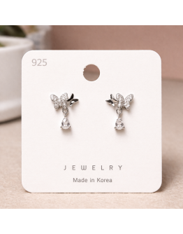 Butterfly Stud Drop Earrings