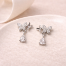 Butterfly Stud Drop Earrings