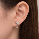 Butterfly Stud Drop Earrings