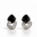 Noir Link Stud Earrings