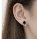 Noir Link Stud Earrings