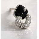 Noir Link Stud Earrings