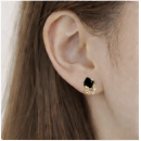 Noir Link Crystal Studs