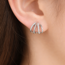Luminous Curve Stud Earrings