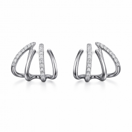 Luminous Curve Stud Earrings