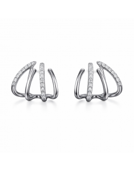 Luminous Curve Stud Earrings