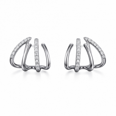 Luminous Curve Stud Earrings