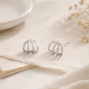 Luminous Curve Stud Earrings