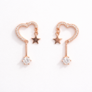 Heart Star Drop Earrings