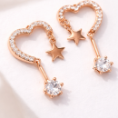 Heart Star Drop Earrings