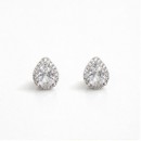 Petite Teardrop Crystal Stud Earrings