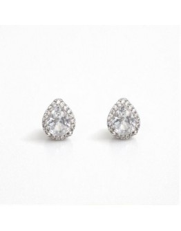 Petite Teardrop Crystal Stud Earrings