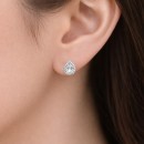 Petite Teardrop Crystal Stud Earrings