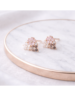Blush Bloom Cluster Studs