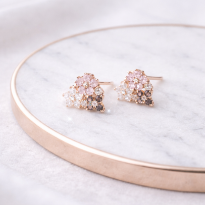 Blush Bloom Cluster Studs