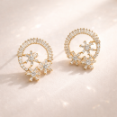 Elegant Crystal Flower Earrings