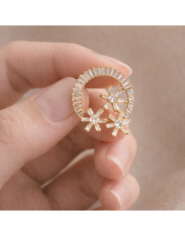 Elegant Crystal Flower Earrings