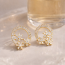 Elegant Crystal Flower Earrings