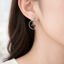 Sweet Cherry Hoop Earrings