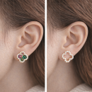 2-Way Convertible Clover Pearl Earrings
