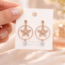 Crystal Flower Hoop Earrings