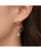 Crystal Flower Hoop Earrings