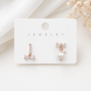 Delicate Bow Pearl Drop Earrings