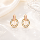 Blush Crystal Hoop Earrings