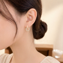 Blush Crystal Hoop Earrings