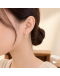 Blush Crystal Hoop Earrings