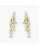 優雅流光垂墜耳環｜韓系氣質小鑽款