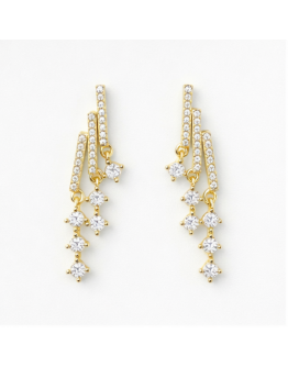 優雅流光垂墜耳環｜韓系氣質小鑽款