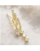 優雅流光垂墜耳環｜韓系氣質小鑽款