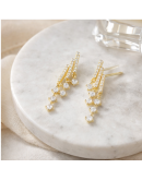 優雅流光垂墜耳環｜韓系氣質小鑽款